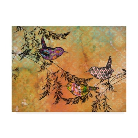 Jean Plout 'Pattern Birds' Canvas Art,24x32